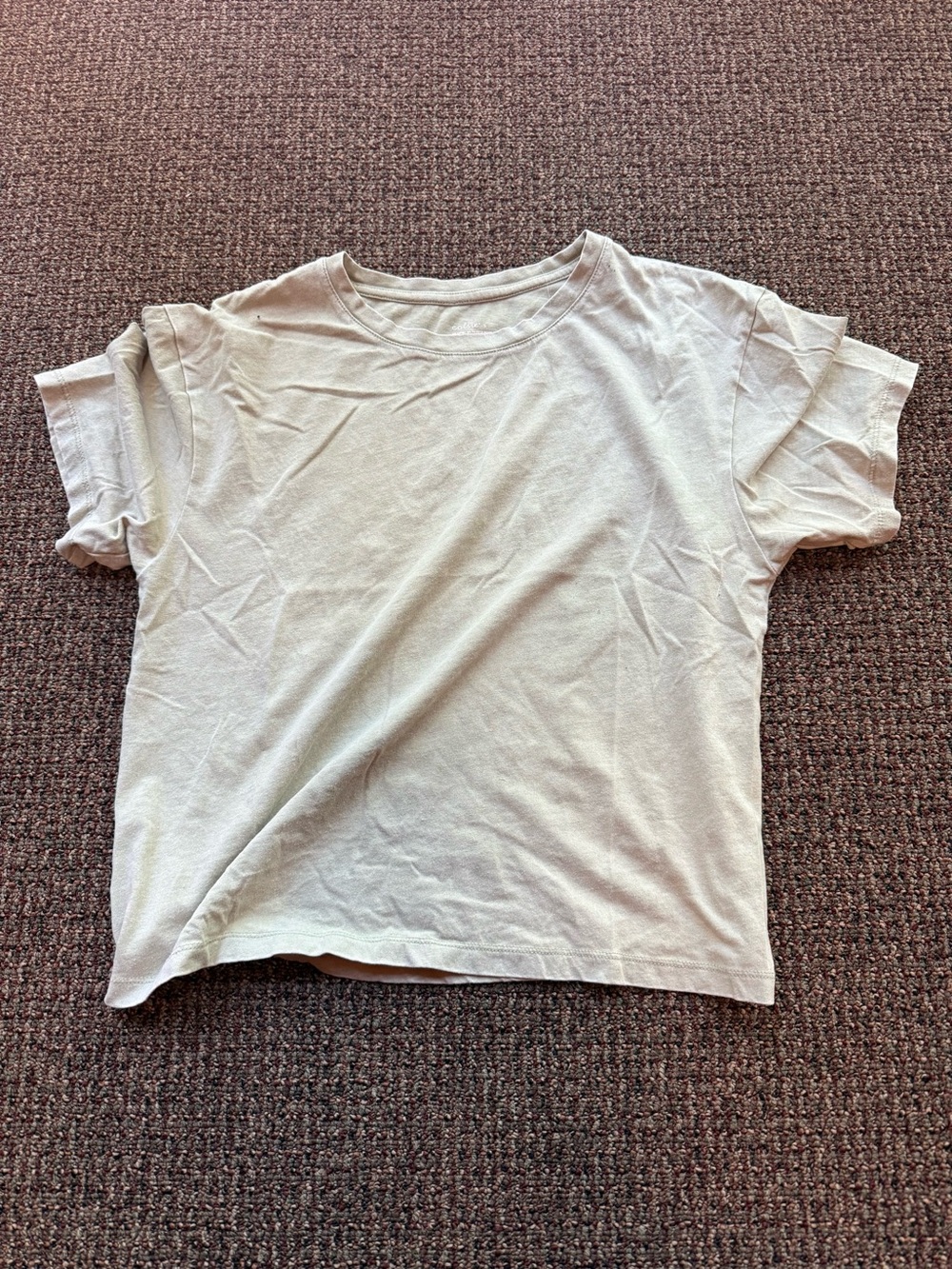 Colsie Crewneck Tee in Light Khaki
